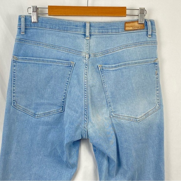 Express Light Blue Women’s High Rise Ankle Legging Skinny Jeans Size 10 Regular - Picture 9 of 15